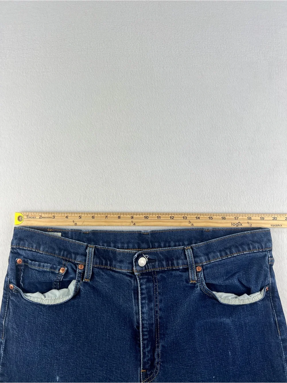 Levis 502 Mens Regular Tapered Fit Denim Jeans Dark Wash Size 40x30 Premium